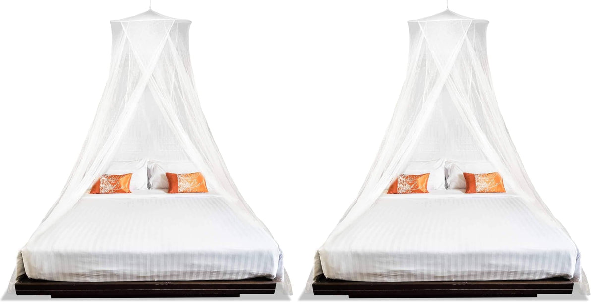 MEKKAPRO Extra-Large King Mosquito Bed Net, Made for King Queen and Twin, Bed Mosquito Netting | Bed Canopy Curtains, White Mosquito Netting