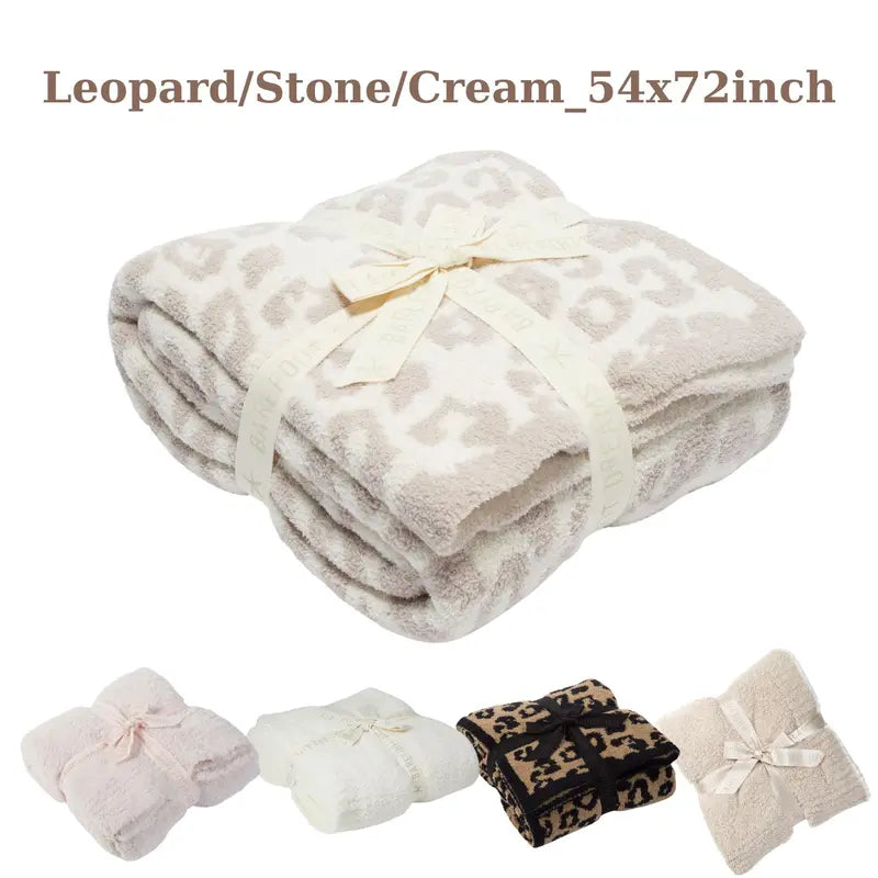 Barefoot Dreams CozyChic Leopard Pattern Throw Blanket 72"x54" Plush Ultra Soft Microfiber for Holiday Gifting or Everyday Comfort Durable Wrinkle Resistant 100% Polyester