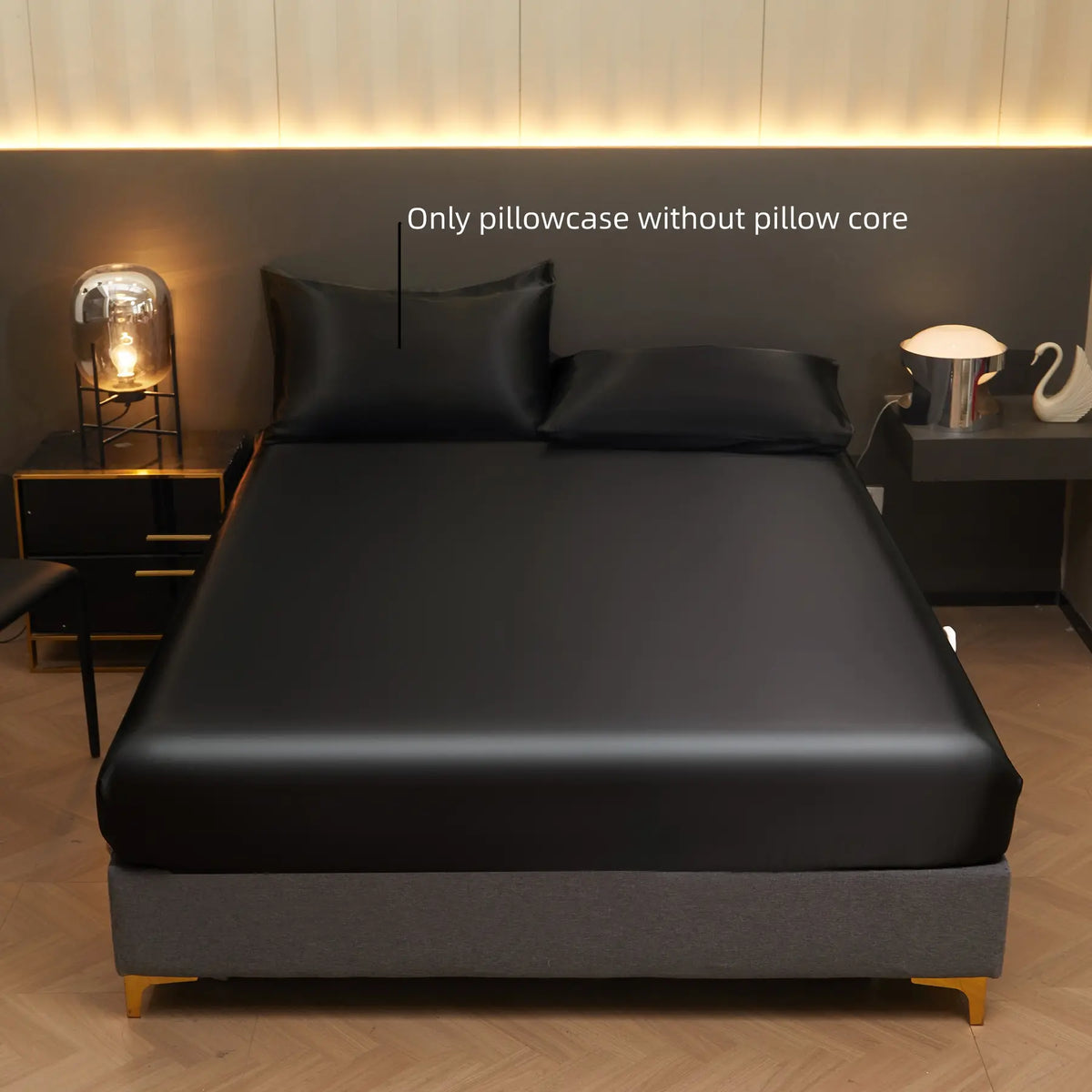 2/3Pcs Silky Satin Bed Sheets Set, Dustproof Mattress Protector, Soft and Comfortable Fitted Sheet, Skin-Friendly & Breathable Smooth Mattress Cover, Silk-Like Soft Comfy Polyester Bedding for Bedroom, Dorm, Hotel, Multiple Sizes Available