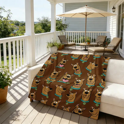 Classic Scooby-Doo Pattern Flannel Throw Blanket - Lightweight, Super Soft Plush Flannel Fleece, Cartoon Graphic Blanket for Bed & Sofa, Scooby Fan Gift for Kids, Throw Blankets