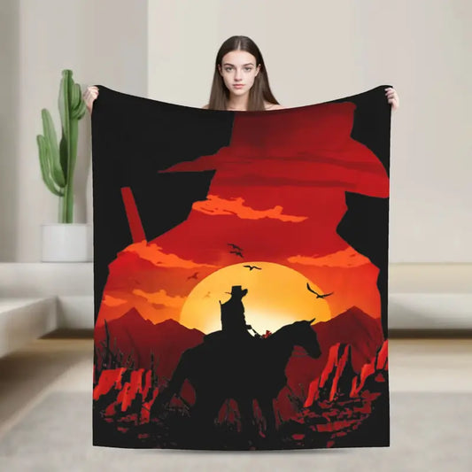 Arthur Morgan Red Dead Redemption Blanket  Soft Funny Throw Blanket Cozy Lightweight Plush Portable Cover Blanket For Sofa,Warm Gift For Birthday,Christmas,Multiple Blankets