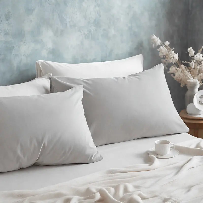100% Cotton Pillowcases (2-Pack) - Anti-Allergic, Soft, Breathable, Easy-Care Bedding with Envelope Closure, Suitable for Sensitive Skin, Ideal for Restful Sleep & Minimalist Bedroom Clean Aesthetic Linens