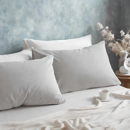 100% Cotton Pillowcases (2-Pack) - Anti-Allergic, Soft, Breathable, Easy-Care Bedding with Envelope Closure, Suitable for Sensitive Skin, Ideal for Restful Sleep & Minimalist Bedroom Clean Aesthetic Linens