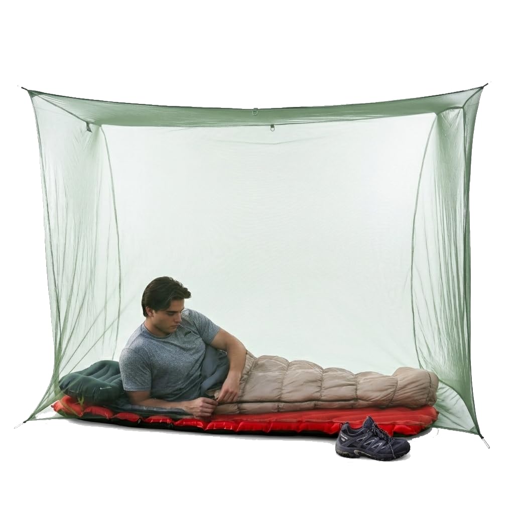 Coghlan's Rectangular Mosquito Net – Lightweight Mesh Canopy for Camping, Travel, and Outdoor Use – Includes Tie Loops, Carry Bag, Twine, Hooks, Anchors, Nails – White, 78" x 32" x 59"