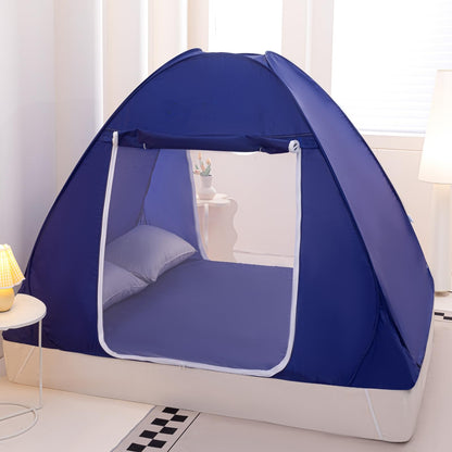 Mosquito Net for Bed, Folded Size 12 inch Portable Camping Travel Mosquito Net, Pop Up Mosquito Tent with Double Entry for King Queen Size Bed (Folded 12 Inch, 71"x79"x59")