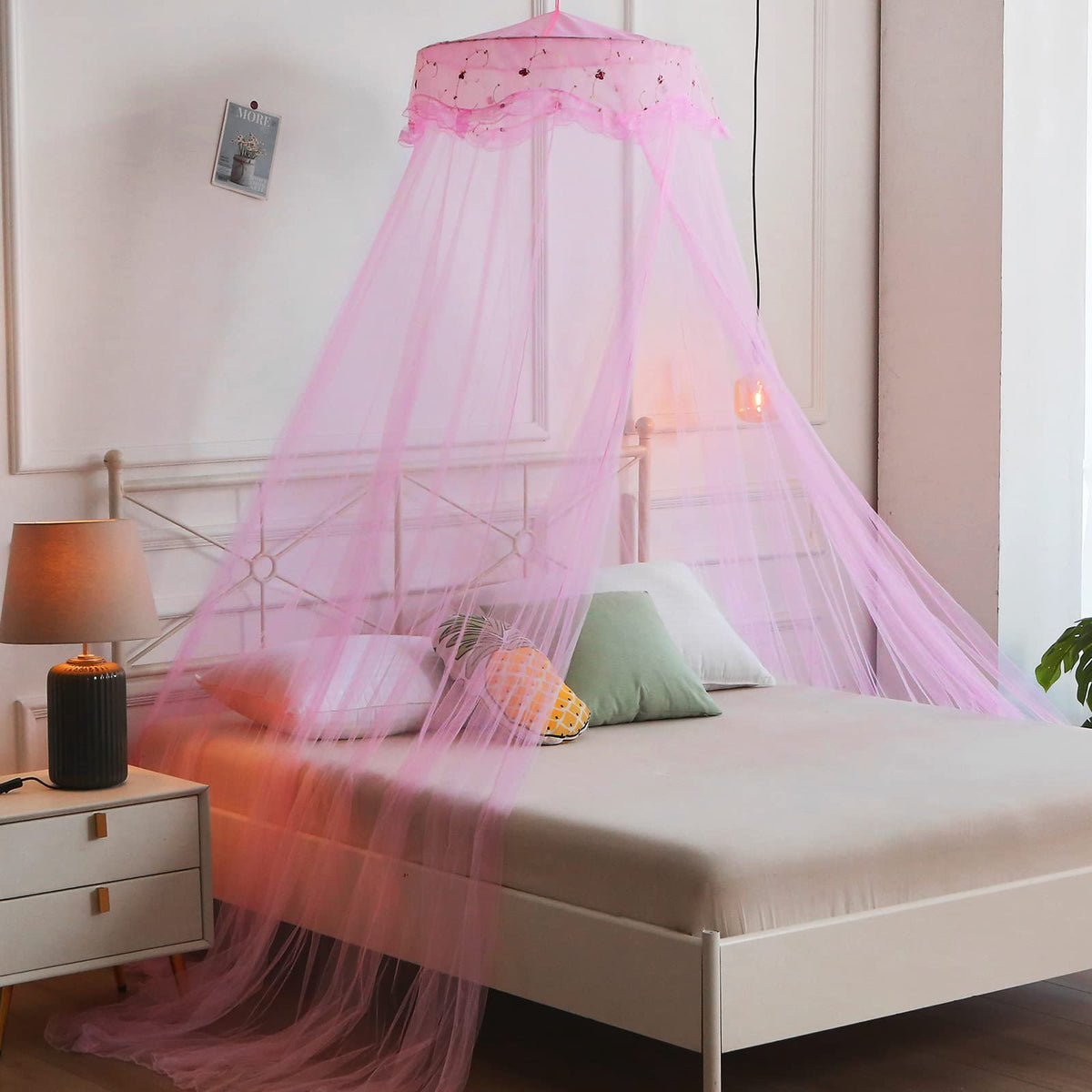 Mosquito Net Bed Canopy for Girls Dome Bed Curtains Tent Twin Queen Size