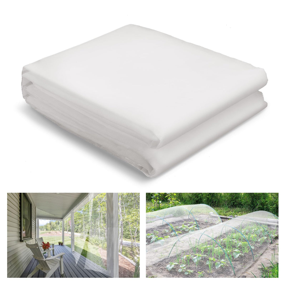 10x33ft Strong PP Nanocomposite Mosquito Net Garden Netting, Black