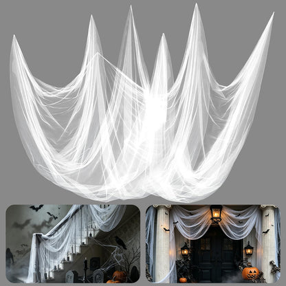 2Pcs 13x10ft Ultra-fine Mesh Mosquito Net, for Halloween Black Gauze Cloth