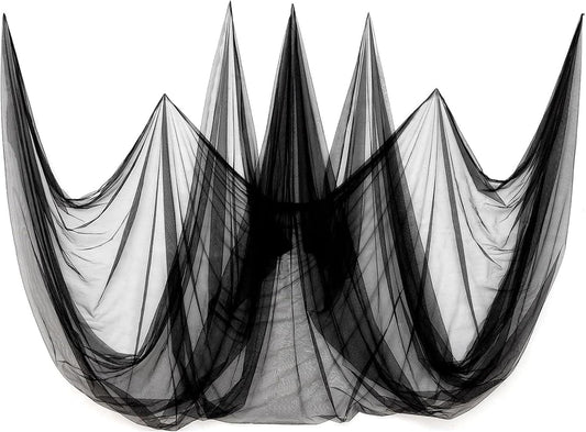 2Pcs 13x10ft Ultra-fine Mesh Mosquito Net, for Halloween Black Gauze Cloth