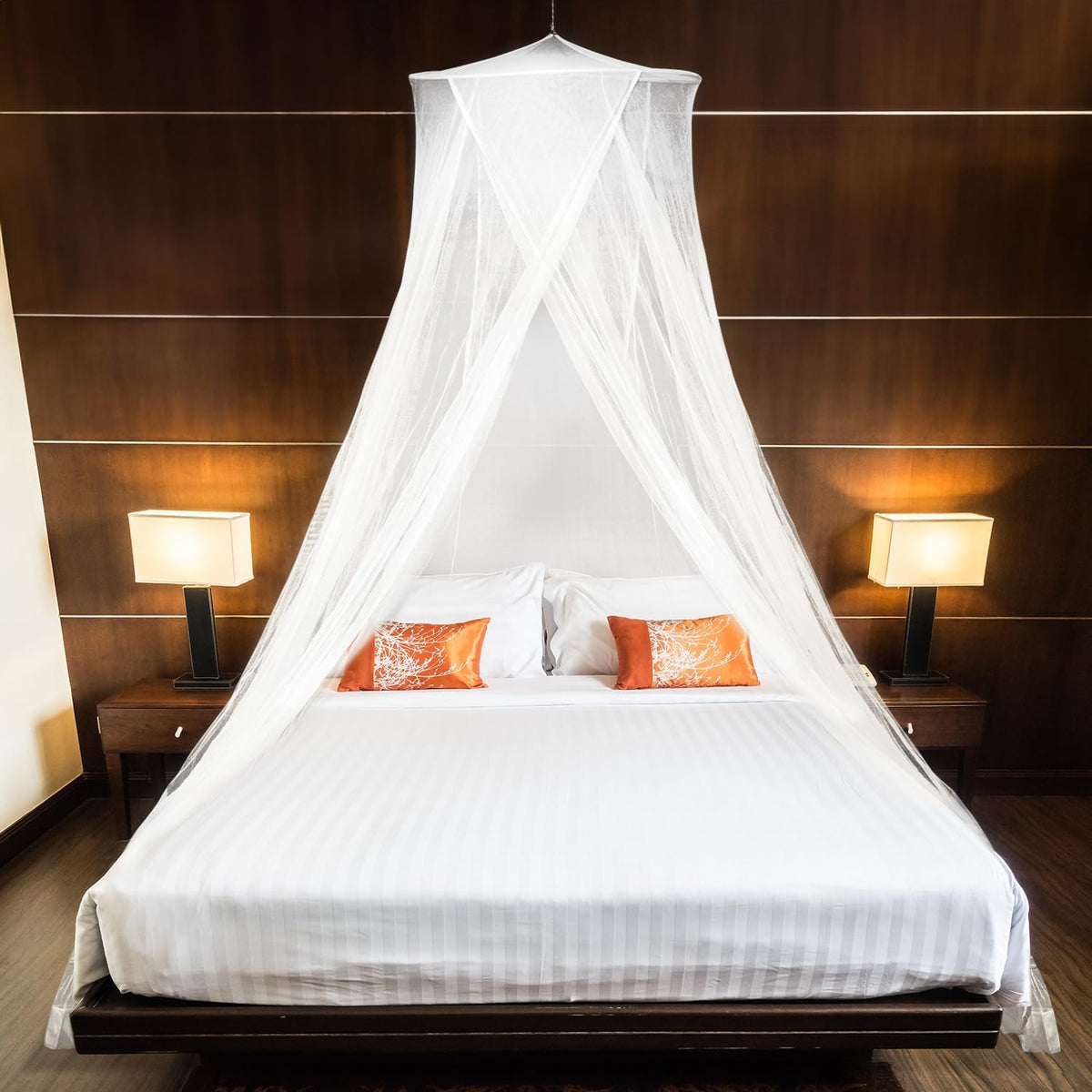 MEKKAPRO Extra-Large King Mosquito Bed Net, Made for King Queen and Twin, Bed Mosquito Netting | Bed Canopy Curtains, White Mosquito Netting