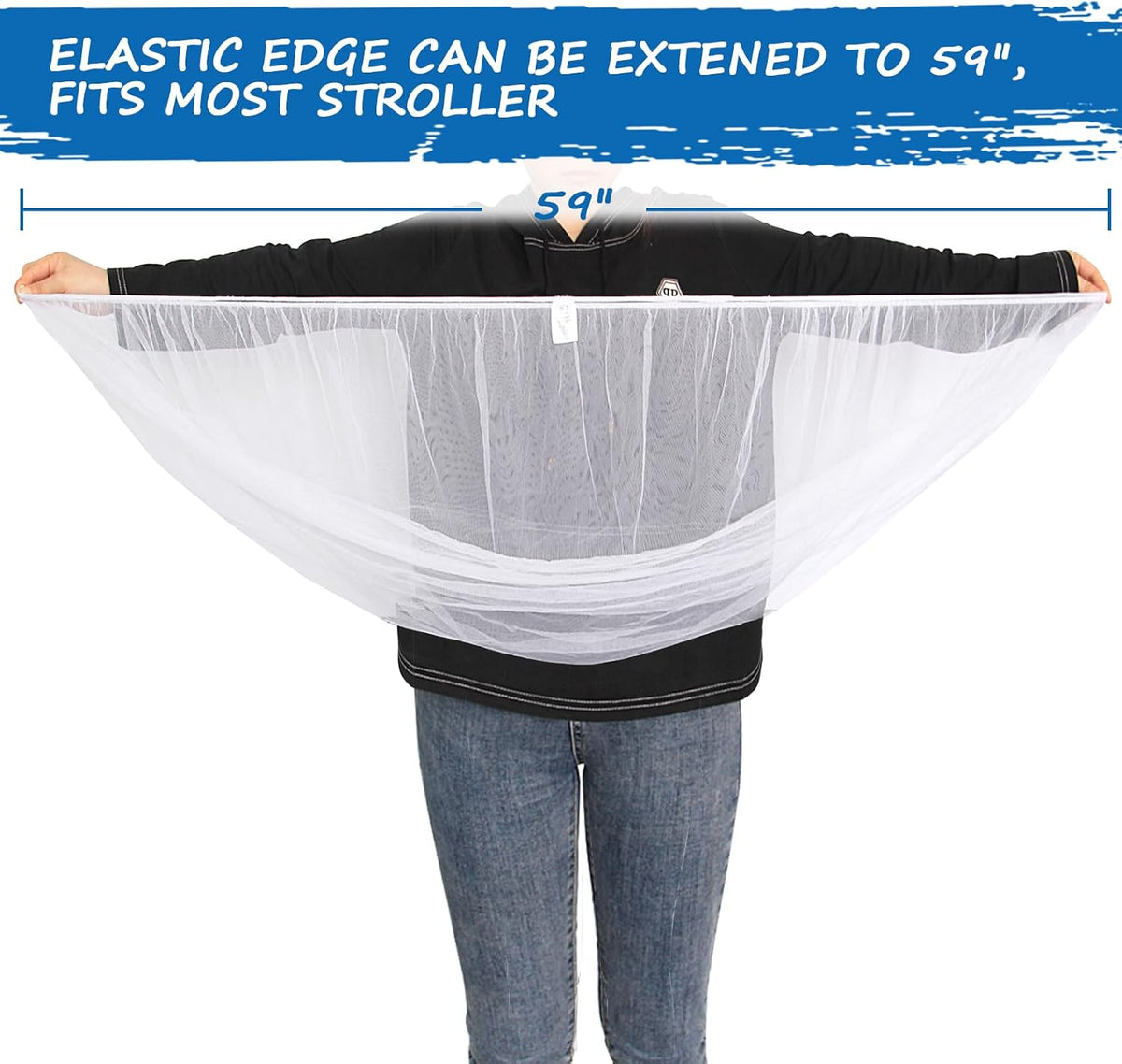 Baby Mosquito Net for Stroller, Bug Net and Mesh Protection,White