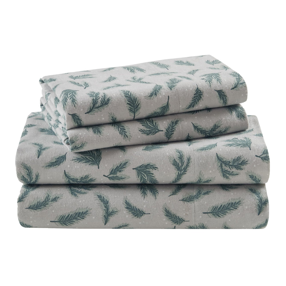 Woolrich Cotton Sheet Set Cottage Charms Print, 100% Cotton Flannel Sheets Warm & Fuzzy Bedding Set Queen Size Sheets, Fitted Pocket Fits Up to 14" Mattress, Queen Brown Plaid, 4 Piece