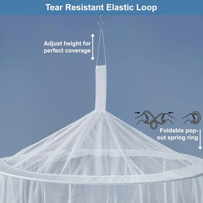 Mosquito Net for Queen & King-Size Bed - Fully Enclosed Bed Canopy