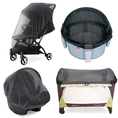 Baby Mosquito Net for Stroller, Bug Net and Mesh Protection,White