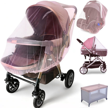 Sysmie 2 Pack Baby Stroller Mosquito Net, Durable Mesh Protection, Black