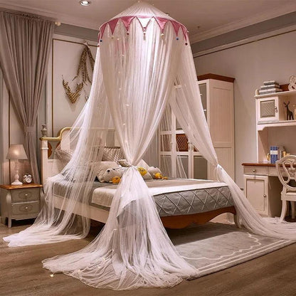 Large Space Dome Hanging Mosquito Net Free Install Double Bed Mosquito Net Foldable Princess Style Lace Gauze Bed Curtain