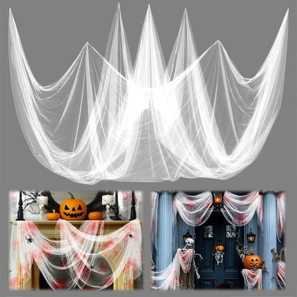 2Pcs 13x10ft Ultra-fine Mesh Mosquito Net, for Halloween Black Gauze Cloth