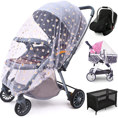 Sysmie 2 Pack Baby Stroller Mosquito Net, Durable Mesh Protection, Black