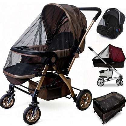 Sysmie 2 Pack Baby Stroller Mosquito Net, Durable Mesh Protection, Black