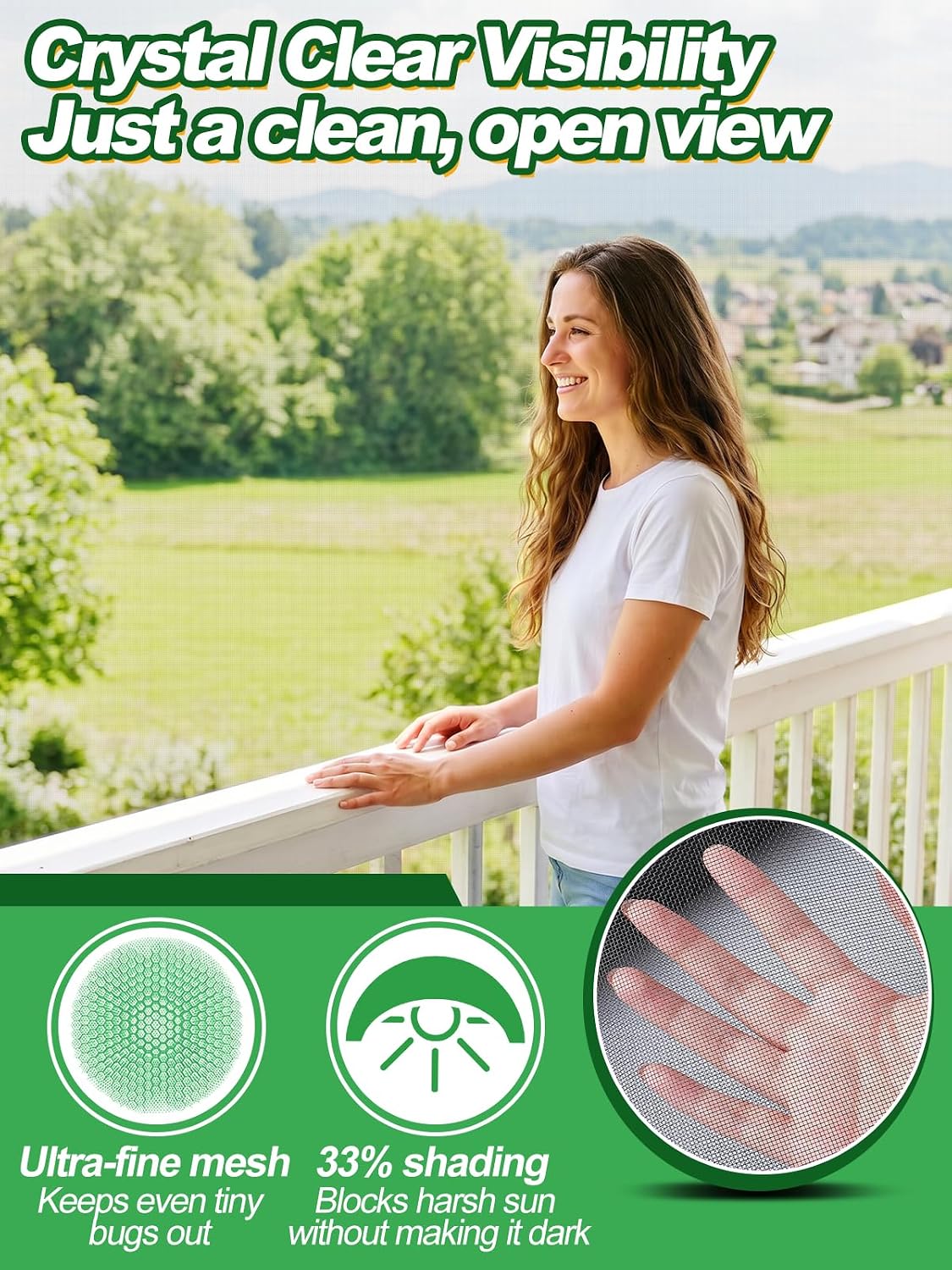 10x33ft Strong PP Nanocomposite Mosquito Net Garden Netting, Black