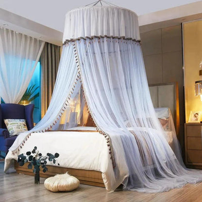 Large Space Dome Hanging Mosquito Net Free Install Double Bed Mosquito Net Foldable Princess Style Lace Gauze Bed Curtain