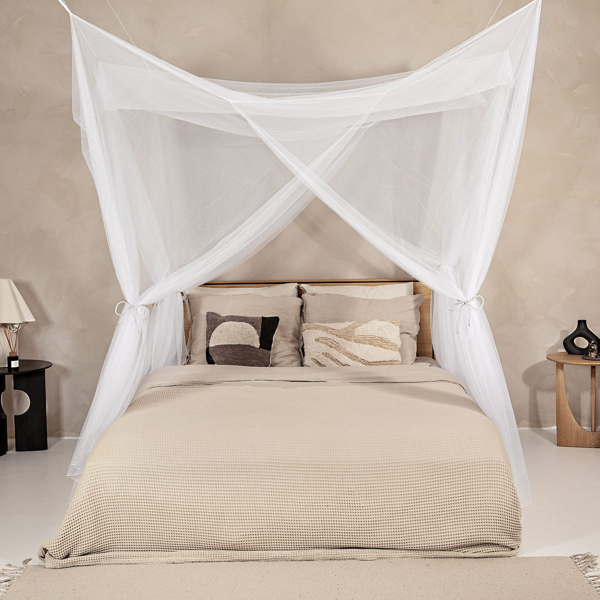 Mosquito Net for Queen & King-Size Beds - 2-Side-Opening Bed Canopy