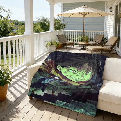 Cozy Throw Blankets - Soft Flannel Fleece Re:0 Natsuki Subaru Cartoon Printed Collectible, Decorative Sofa Blanket, Versatile Gift for Otaku, Indoor/Outdoor Bed Use