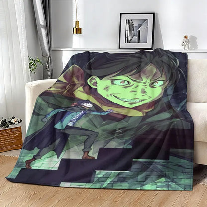 Cozy Throw Blankets - Soft Flannel Fleece Re:0 Natsuki Subaru Cartoon Printed Collectible, Decorative Sofa Blanket, Versatile Gift for Otaku, Indoor/Outdoor Bed Use