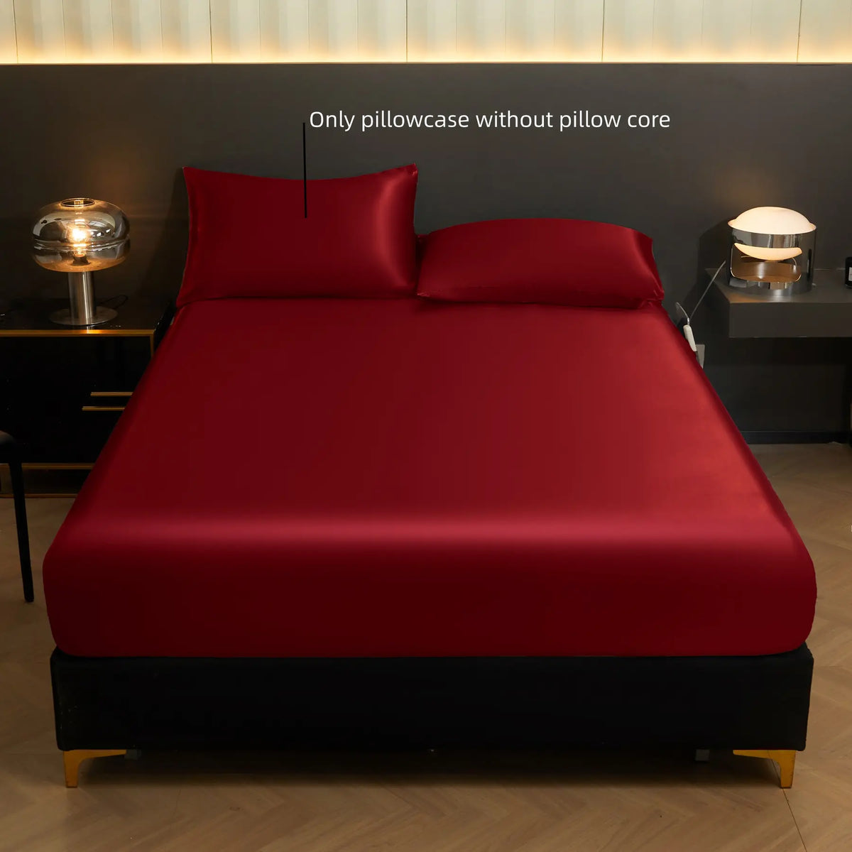 2/3Pcs Silky Satin Bed Sheets Set, Dustproof Mattress Protector, Soft and Comfortable Fitted Sheet, Skin-Friendly & Breathable Smooth Mattress Cover, Silk-Like Soft Comfy Polyester Bedding for Bedroom, Dorm, Hotel, Multiple Sizes Available