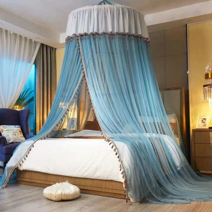 Large Space Dome Hanging Mosquito Net Free Install Double Bed Mosquito Net Foldable Princess Style Lace Gauze Bed Curtain