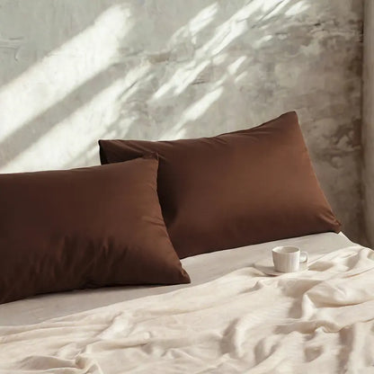 100% Cotton Pillowcases (2-Pack) - Anti-Allergic, Soft, Breathable, Easy-Care Bedding with Envelope Closure, Suitable for Sensitive Skin, Ideal for Restful Sleep & Minimalist Bedroom Clean Aesthetic Linens